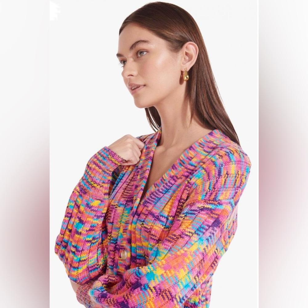 STAUD Eloise Knit Cardigan, Size XS
